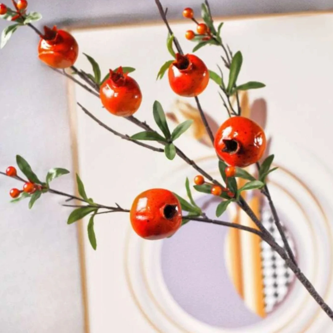 仿真石榴6支假石榴