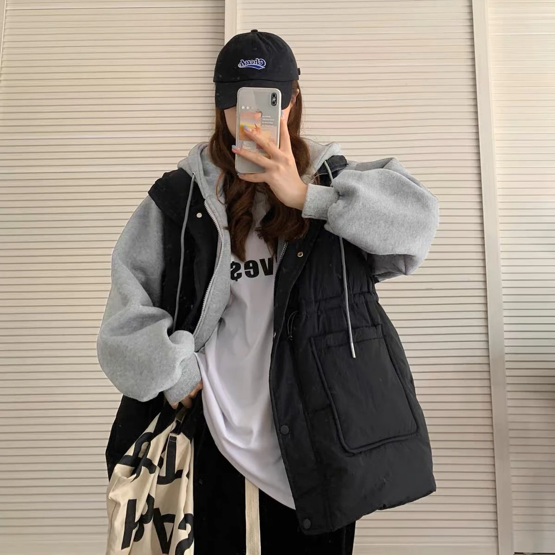 断码捡漏~~海盐塞纳 / 英伦风休闲感 假两件棉服3458溯源好物