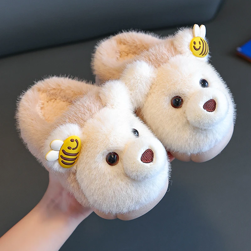 儿童棉拖鞋2024秋冬季新款男女童卡通可爱中大童家居软底宝宝棉鞋