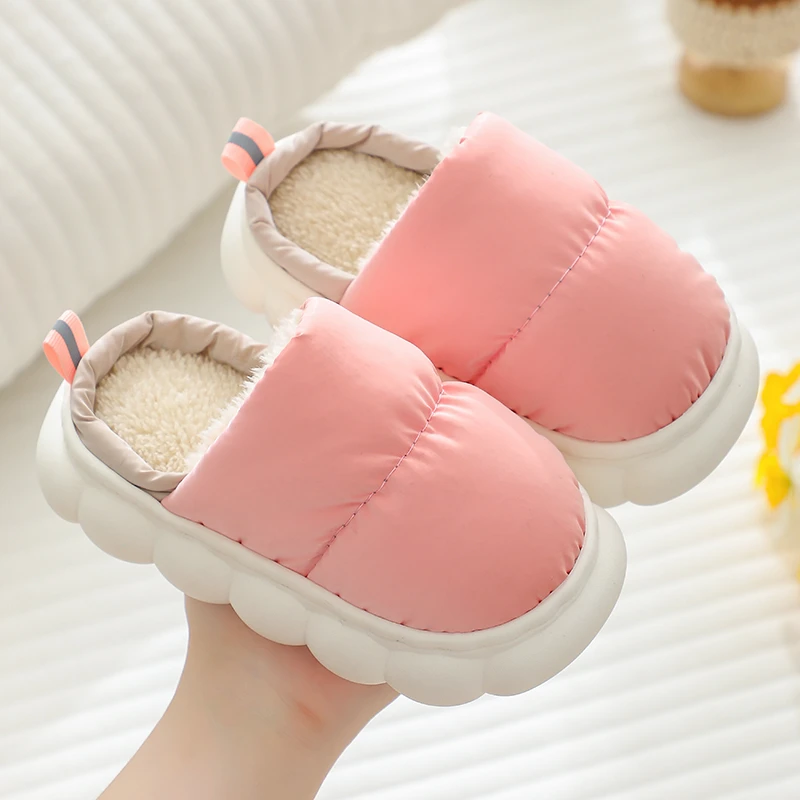 儿童棉拖鞋秋冬季男女童防水亲子宝宝拖鞋中大童室内居家小孩棉鞋