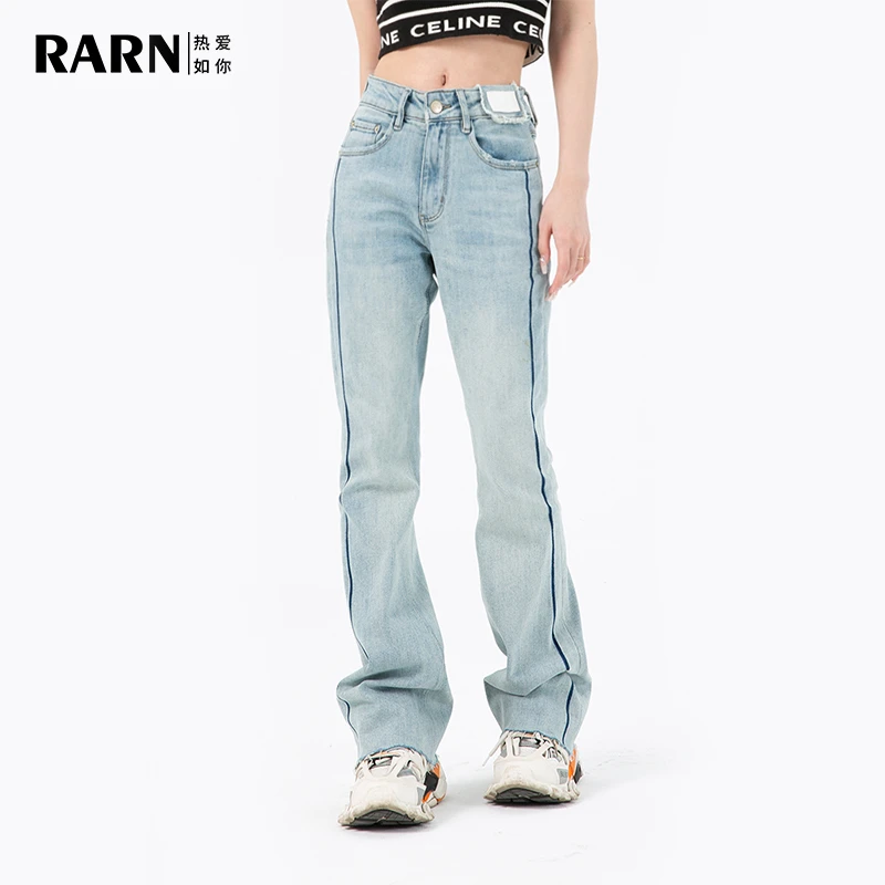 RARN/热爱如你线条牛仔喇叭裤RA23SS195牛仔裤
