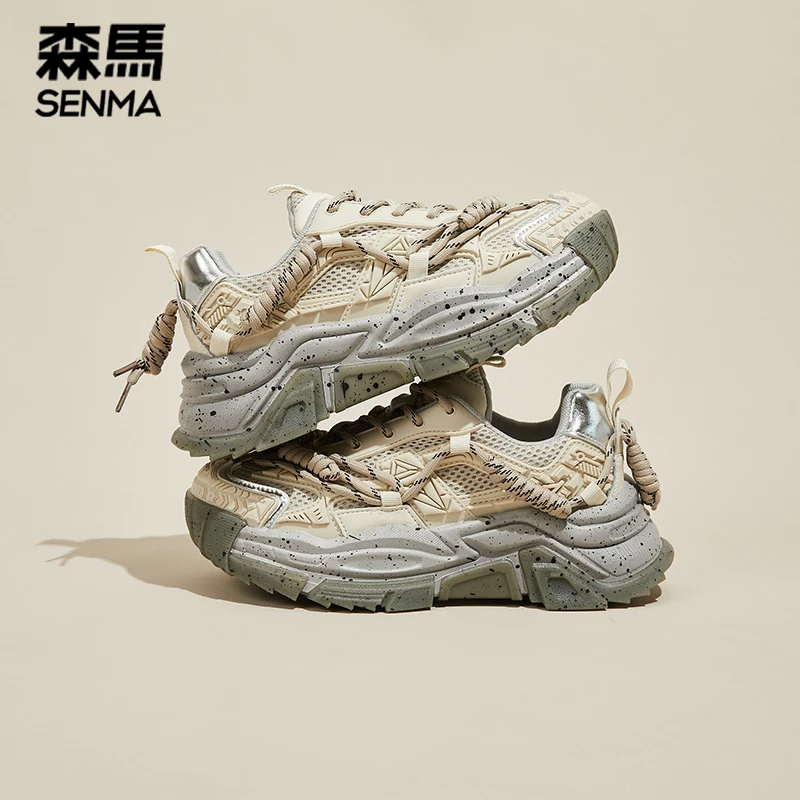 【设计师款】森马炸街复古老爹鞋厚底增高脏脏鞋潮流百搭休闲女鞋子