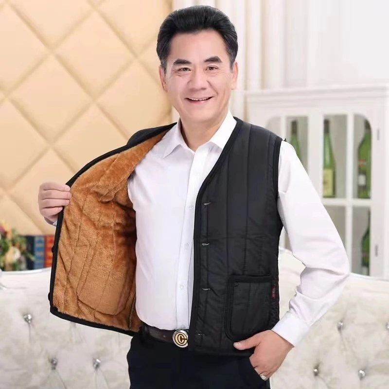 粉丝福利冬季款加绒加厚保暖背心马夹爸爸妈妈爷爷奶奶男女士马甲