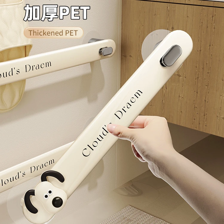 浴室拖鞋架毛巾挂架壁挂式免打孔家用卫生间洗手间贴墙门上置物架