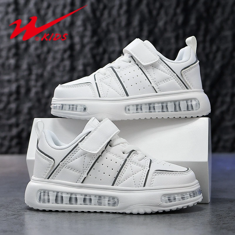 双星童鞋儿童小白鞋皮面校园百搭男女童休闲板鞋15142 LMSZ