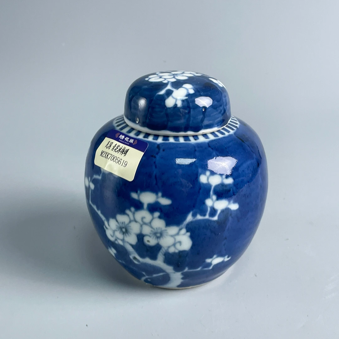 瓷器/古董民国青花冰梅罐-M2XK7005619/收藏/文物/绣花张