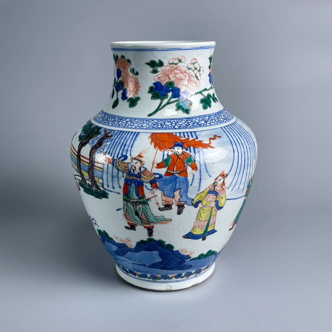瓷器/古董清光绪五彩人物故事瓶-M2XKS002A86/收藏/文物/绣花张