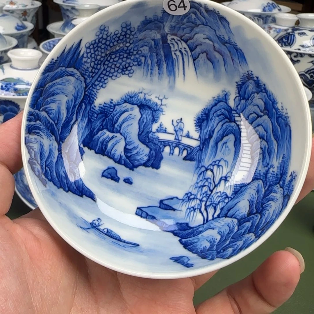 杯彦祖纯手绘茶具64