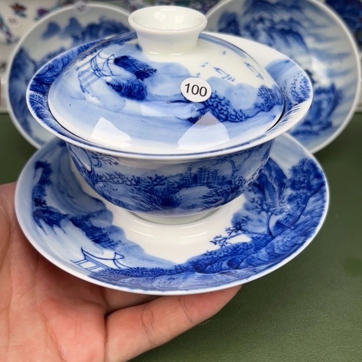 杯彦祖纯手绘茶具100