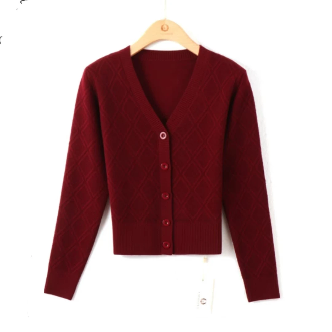 【10主播推荐】2024新款针织百搭网红薄款上衣开衫修身外套女