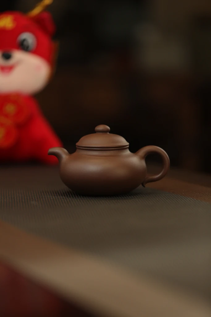 杨帆（周呈飞弟子）《善古》红线价，紫泥150cc全手工制作宜兴紫砂