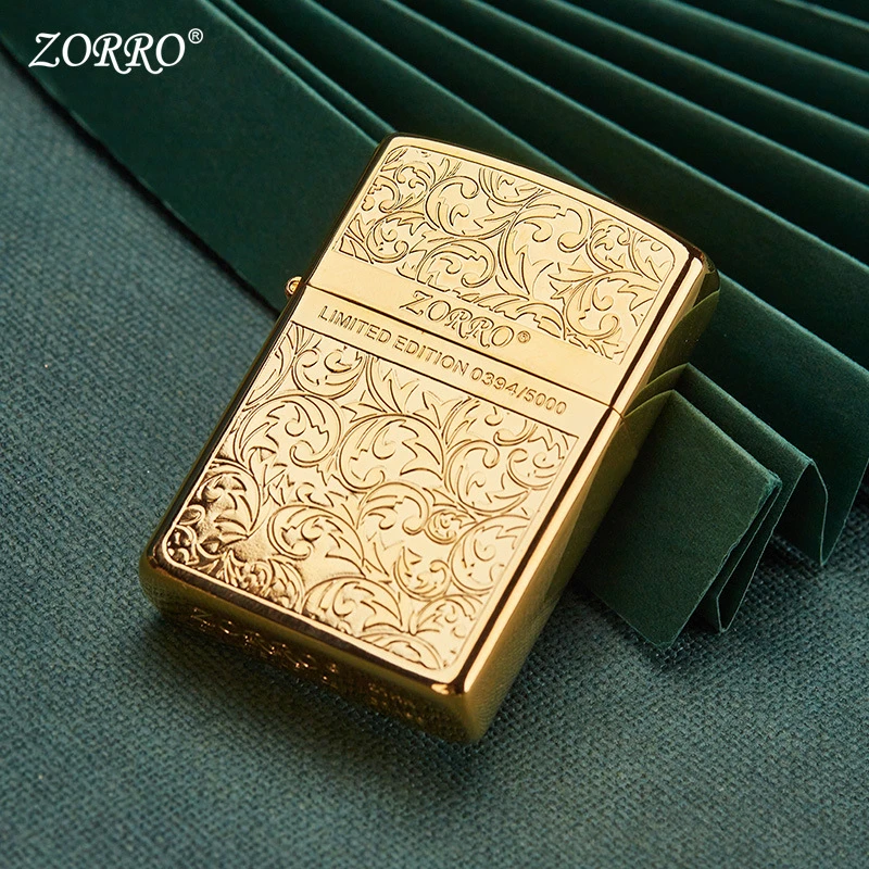 ZORRO佐罗分色唐草IP金打火机个性创意男士防风打火机