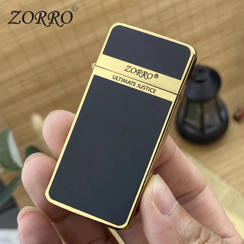 ZORRO佐罗煤油打火机男复古黄铜创意超薄商务个性防风新款送男友