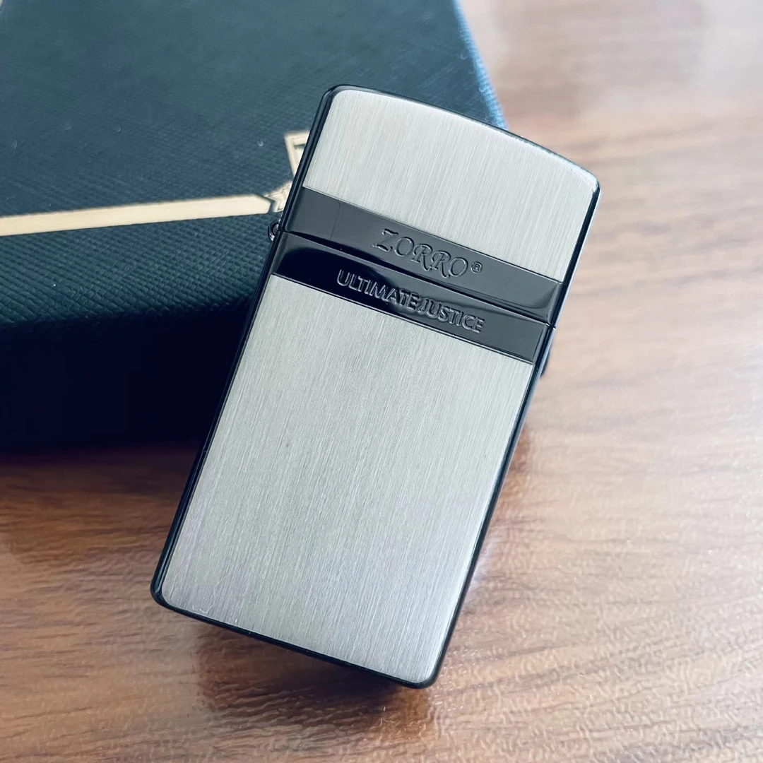 ZORRO佐罗煤油打火机纤巧女士窄机防风老式砂轮创意个性定制刻字