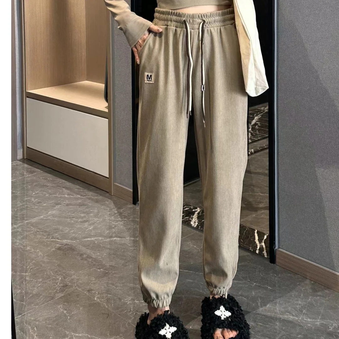 2024休闲卫裤束脚哈伦休闲裤哈伦裤加绒新款裤子爆款显腿长显瘦