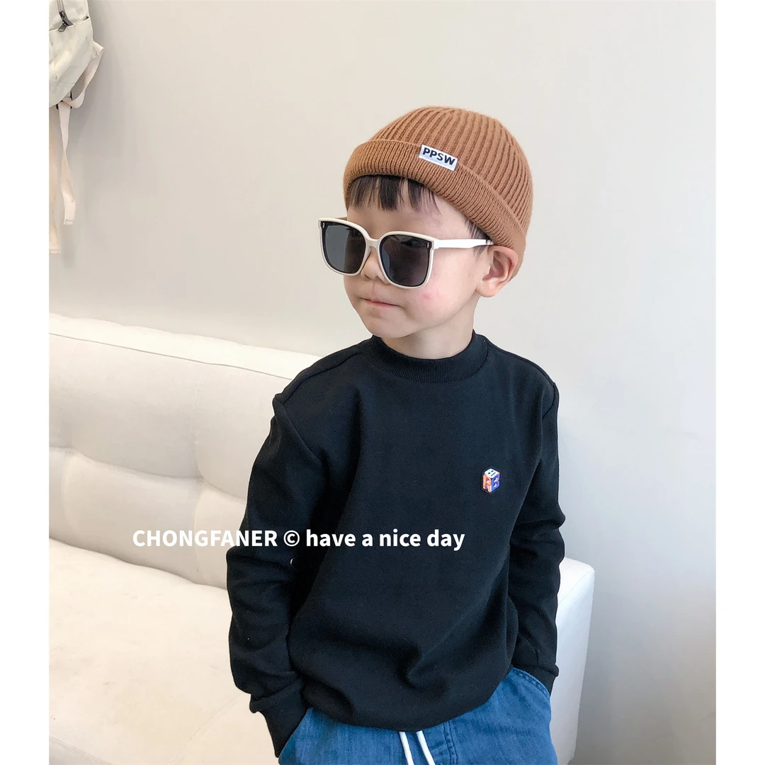 C08韩国秋冬新品男女童经典百搭半高领长袖打底衫