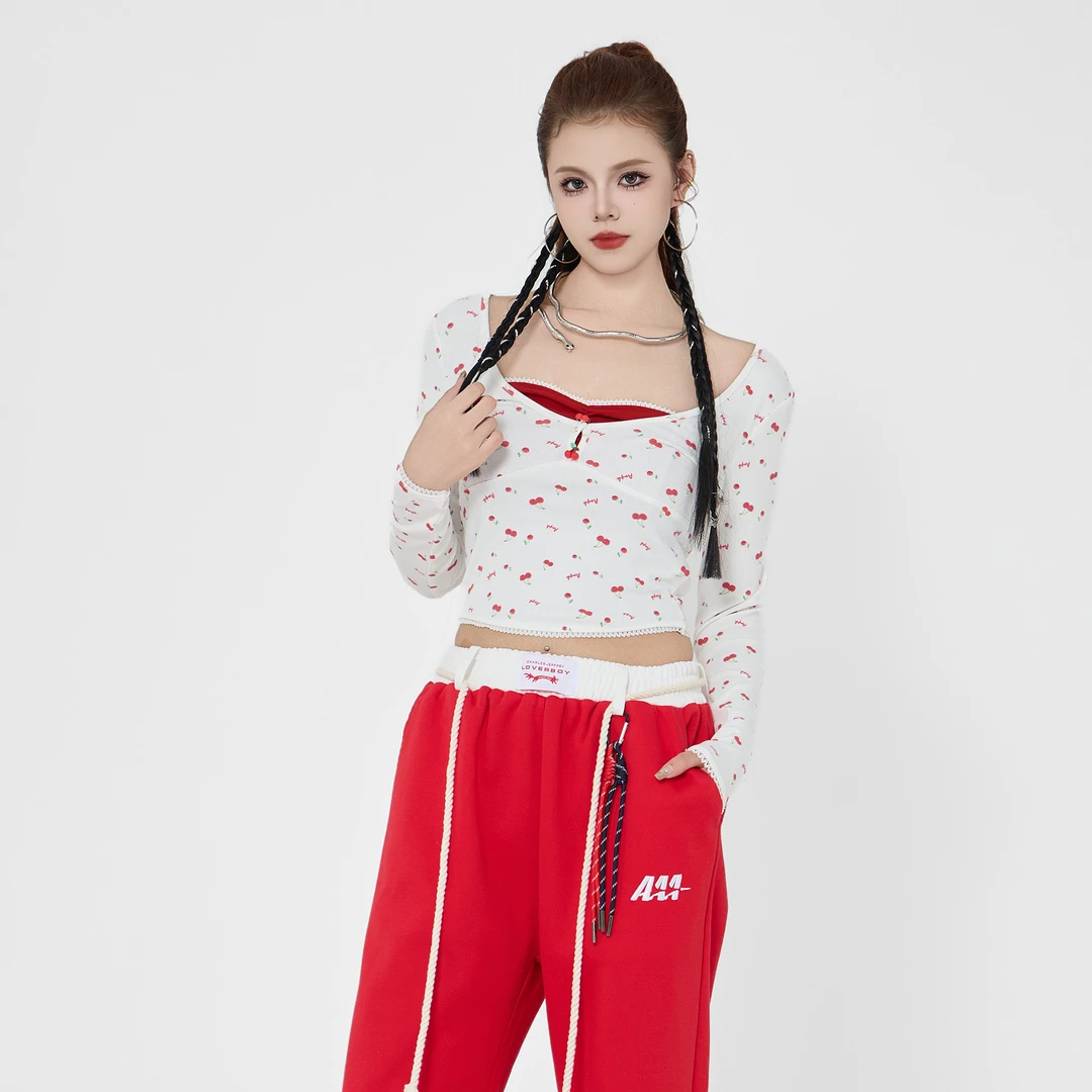 ANPK女装时尚纯欲甜美长袖T恤AD121I7202