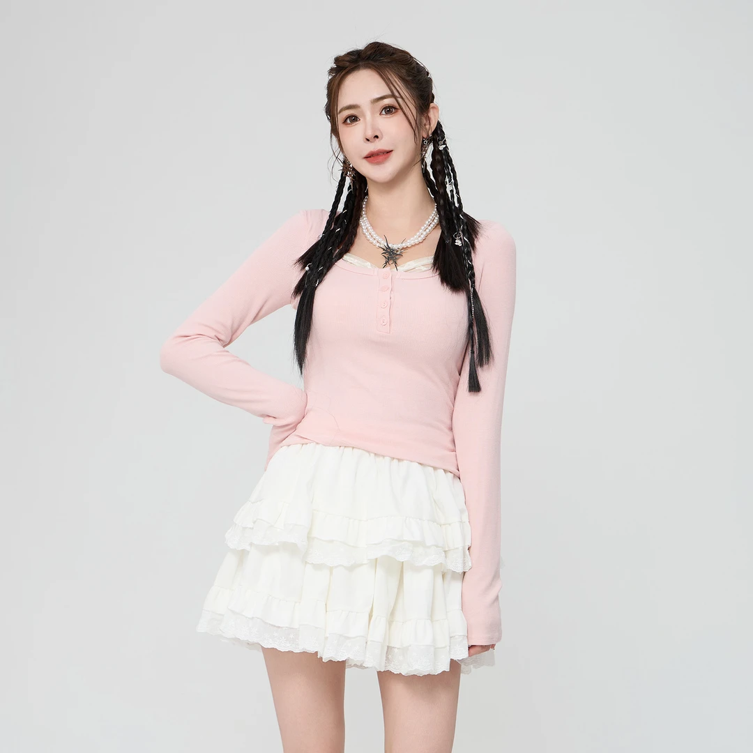 ANPK纯欲甜美套头针织衫AD151K8838