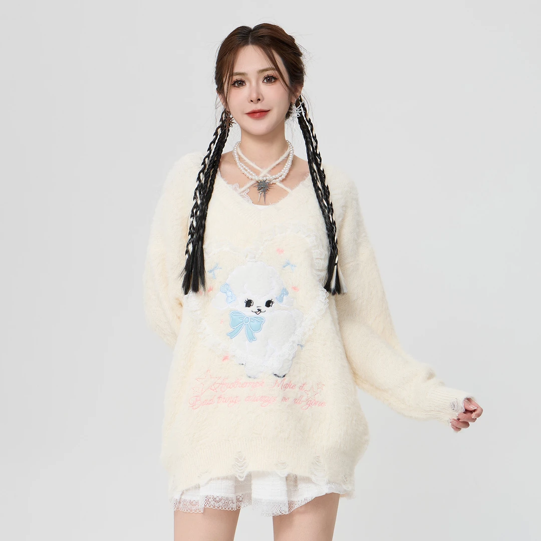 纯欲甜美套头毛衣AD141K8877