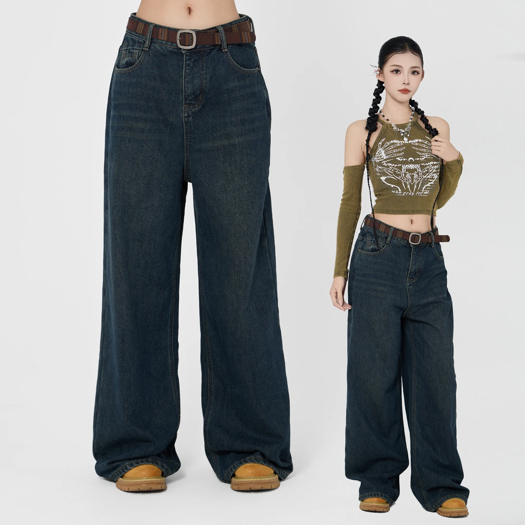 ANPK美式复古牛仔裤AD214J8768