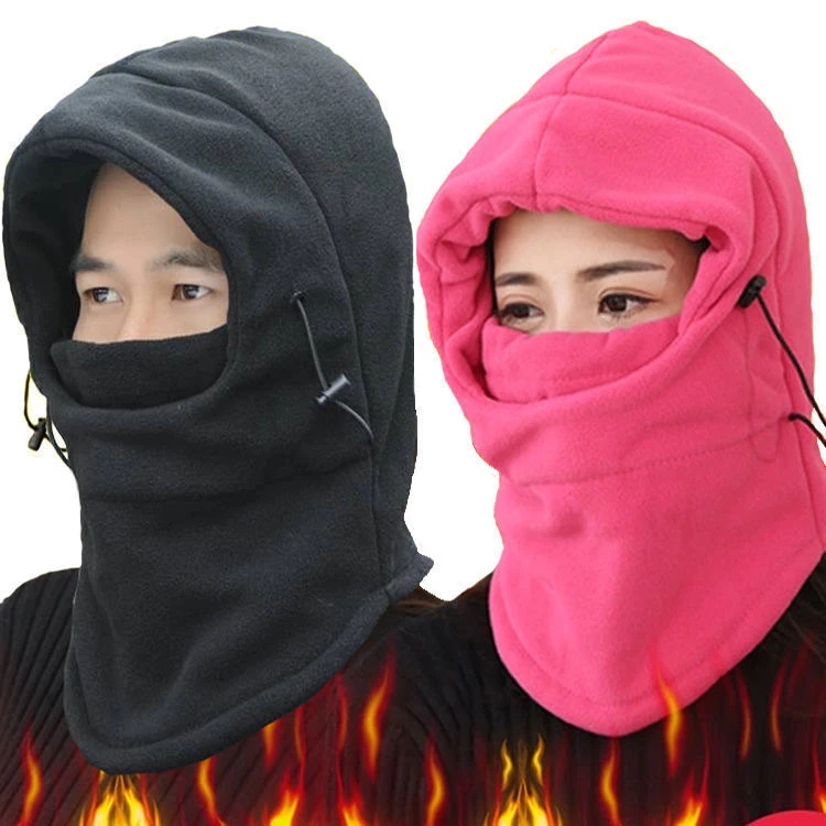 冬季保暖帽子户外骑车防风帽加绒头套面罩口罩护脖一体保暖滑雪帽