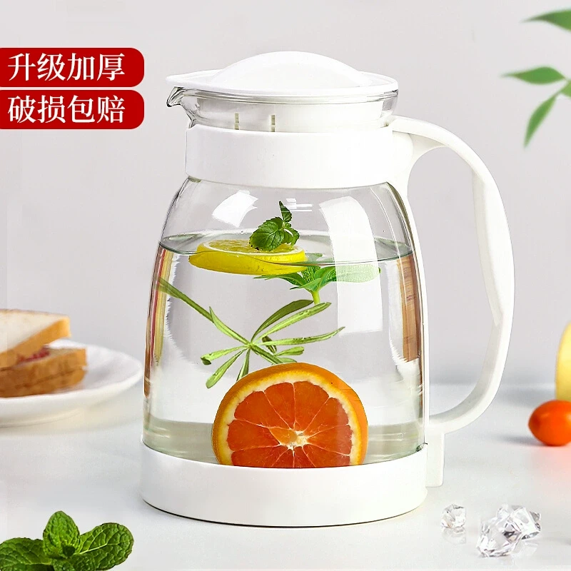 耐热凉水壶玻璃冷水壶防爆果汁杯子家用办公泡茶壶凉白开大容量