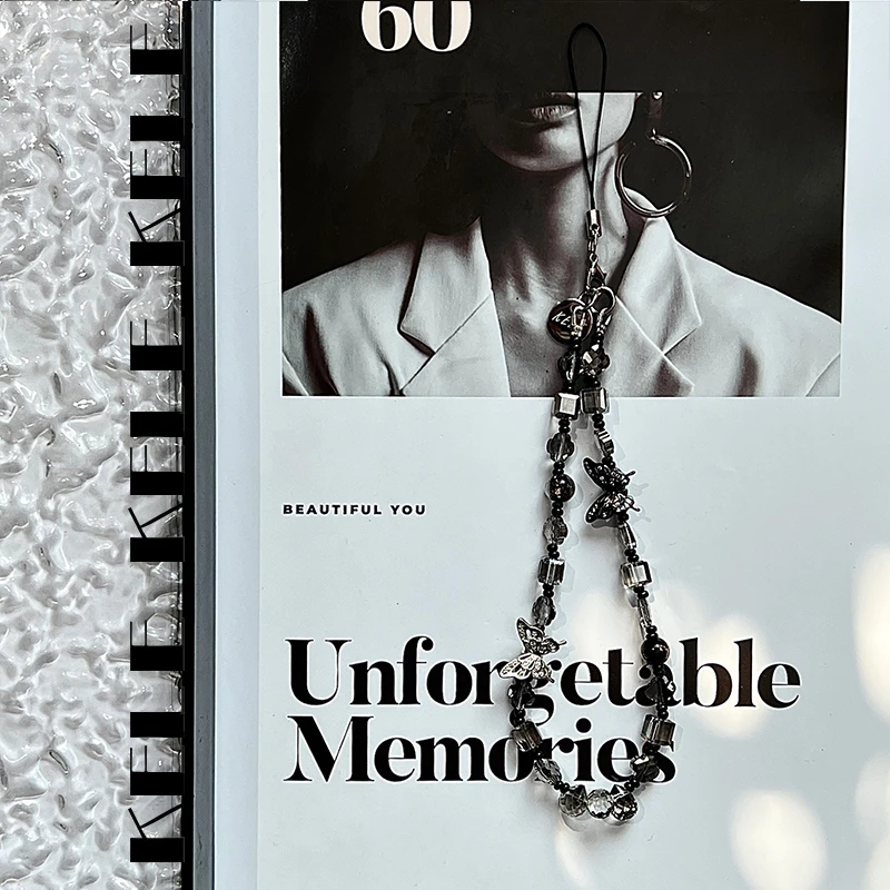 【KELE短链-佩斯利蝴蝶】水晶短链原创设计-苹果安卓通用防丢可拆卸