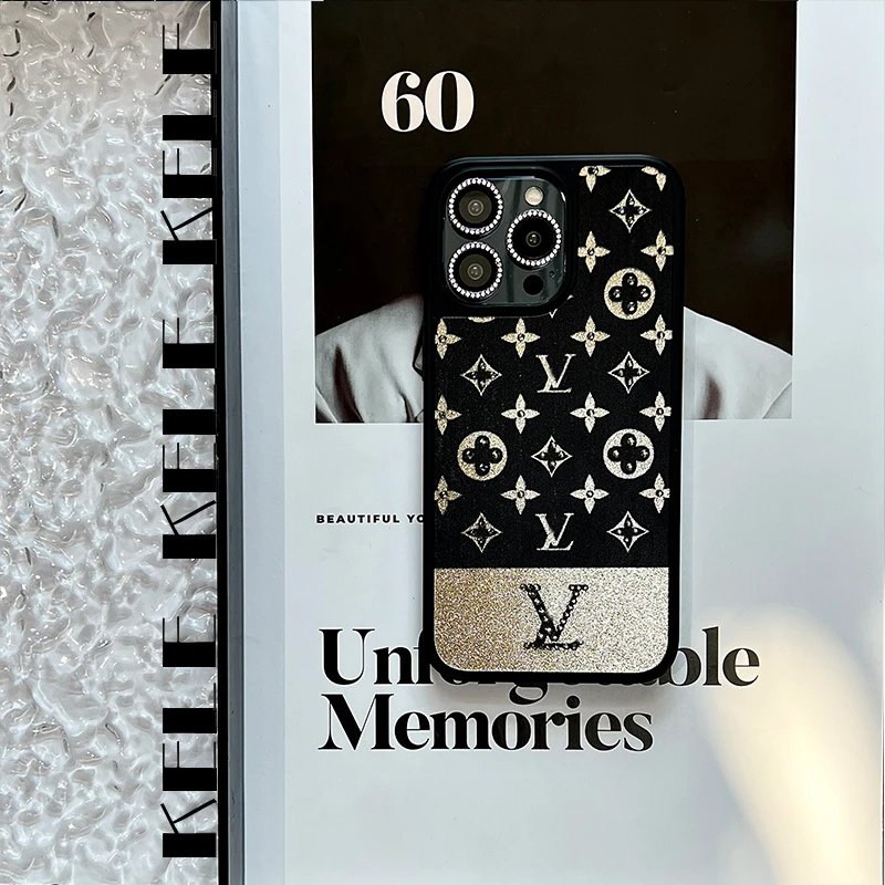 【KELE-黑金路易】适用于苹果 13 14 15 16promax手工手机壳