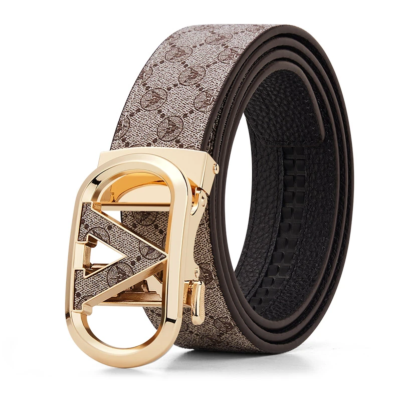 WILLIAMPOLO保罗新款皮带男自动扣裤腰带潮流个性时尚字母扣裤带