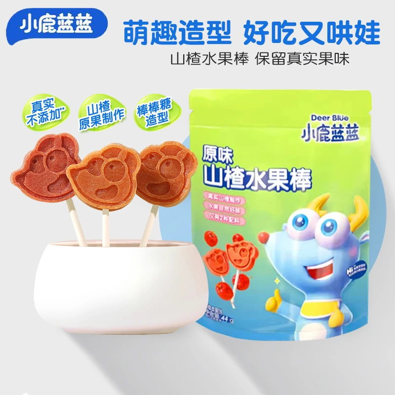 小鹿蓝蓝山楂水果棒44g儿童零食果肉条山楂糕软糯酸甜开胃便携装