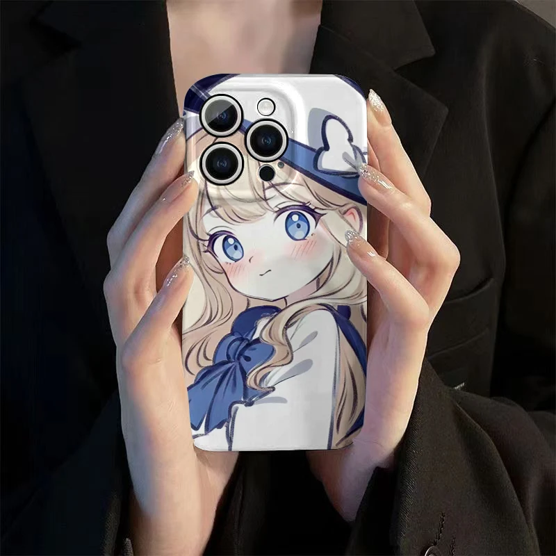 动漫女9苹果15手机壳14promax华为OPPO小米VIVO创意13菲林壳