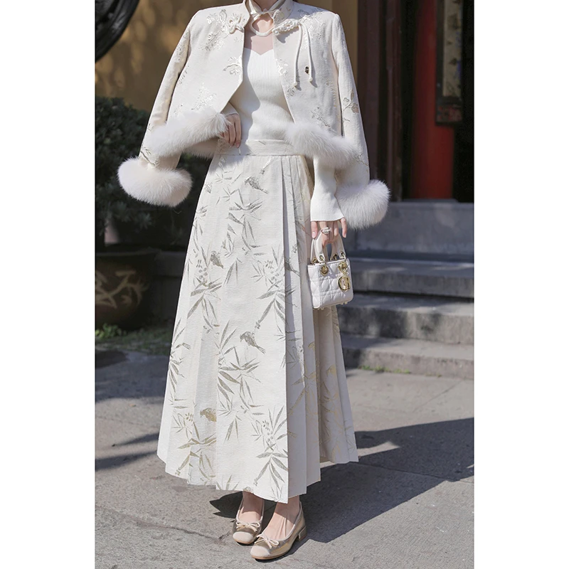 【晨曦直播间】中式改良新款国风高级感日常通勤半身马面裙