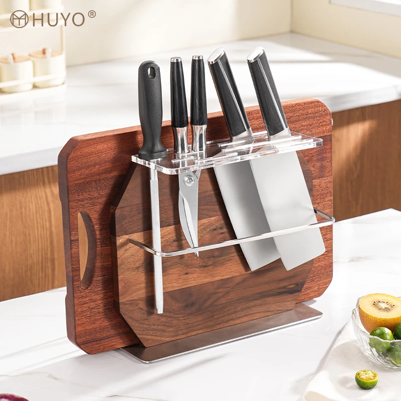 HUYO刀架菜板架置物架2025新款厨房多功能一体砧板刀具放置收纳架