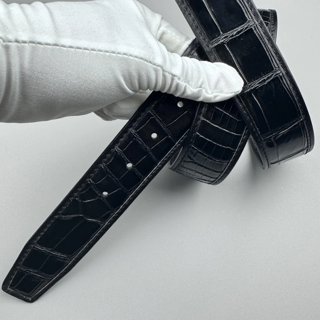 鳄鱼皮替换带身3.8款式皮带可用无扣头打孔带真鳄鱼皮