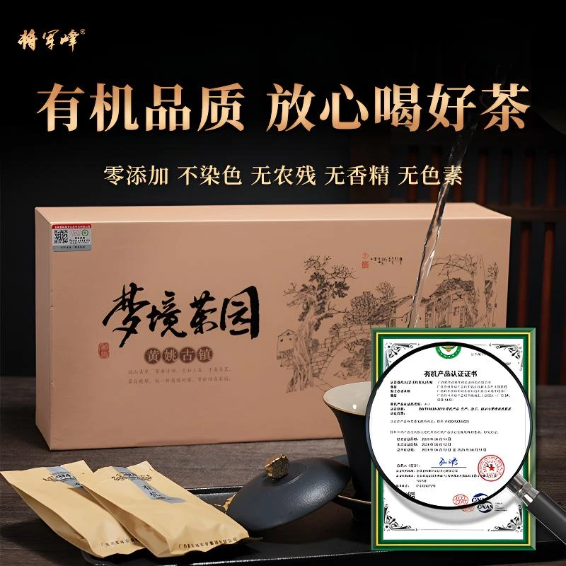 广西昭平明信片有机绿茶礼盒装鲜嫩回甘好茶
