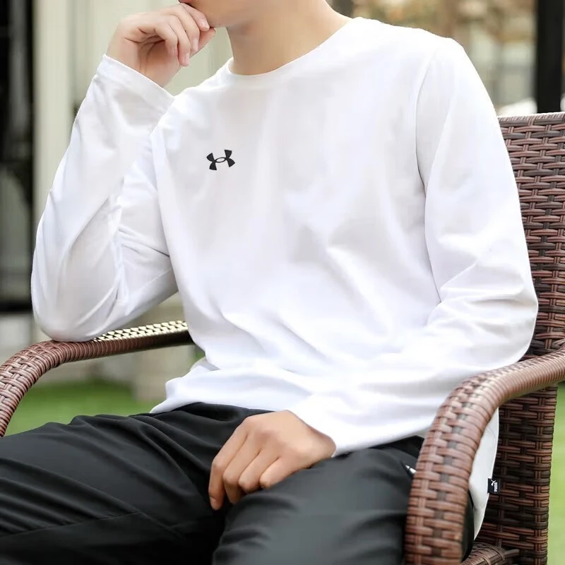 Under Armour/安德玛秋季长袖T恤男透气套头圆领男款宽松速干上衣
