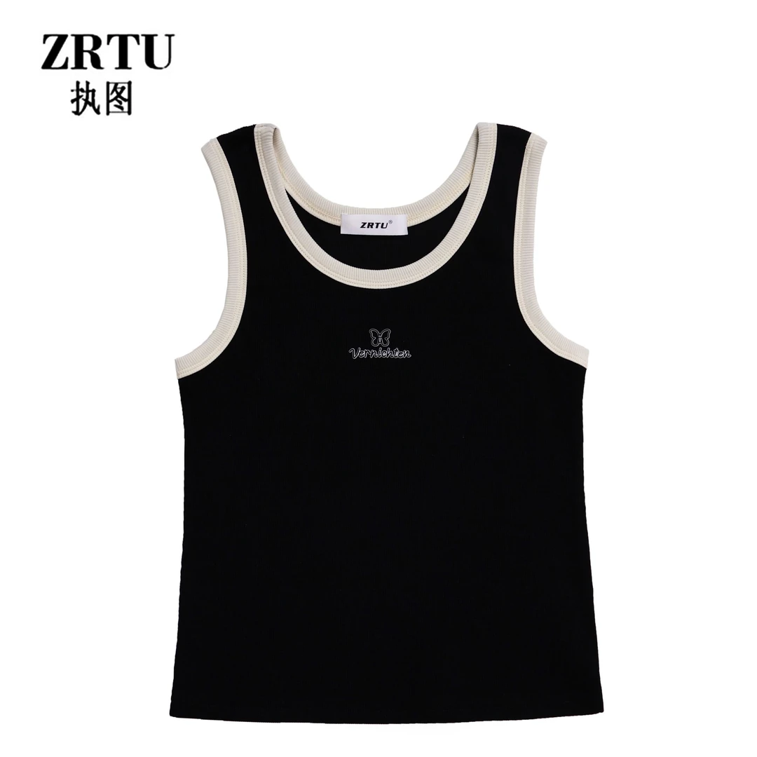 【雪莉专属】ZRTU执图春夏款运动休闲设计感无袖背心外穿女ZR1301