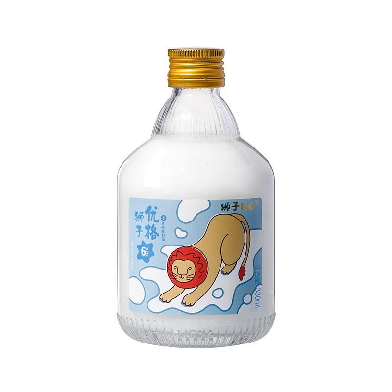 亏本福利狮子歌歌狮子优格酸奶味米酒330ml瓶装丝滑浓郁奶香聚会