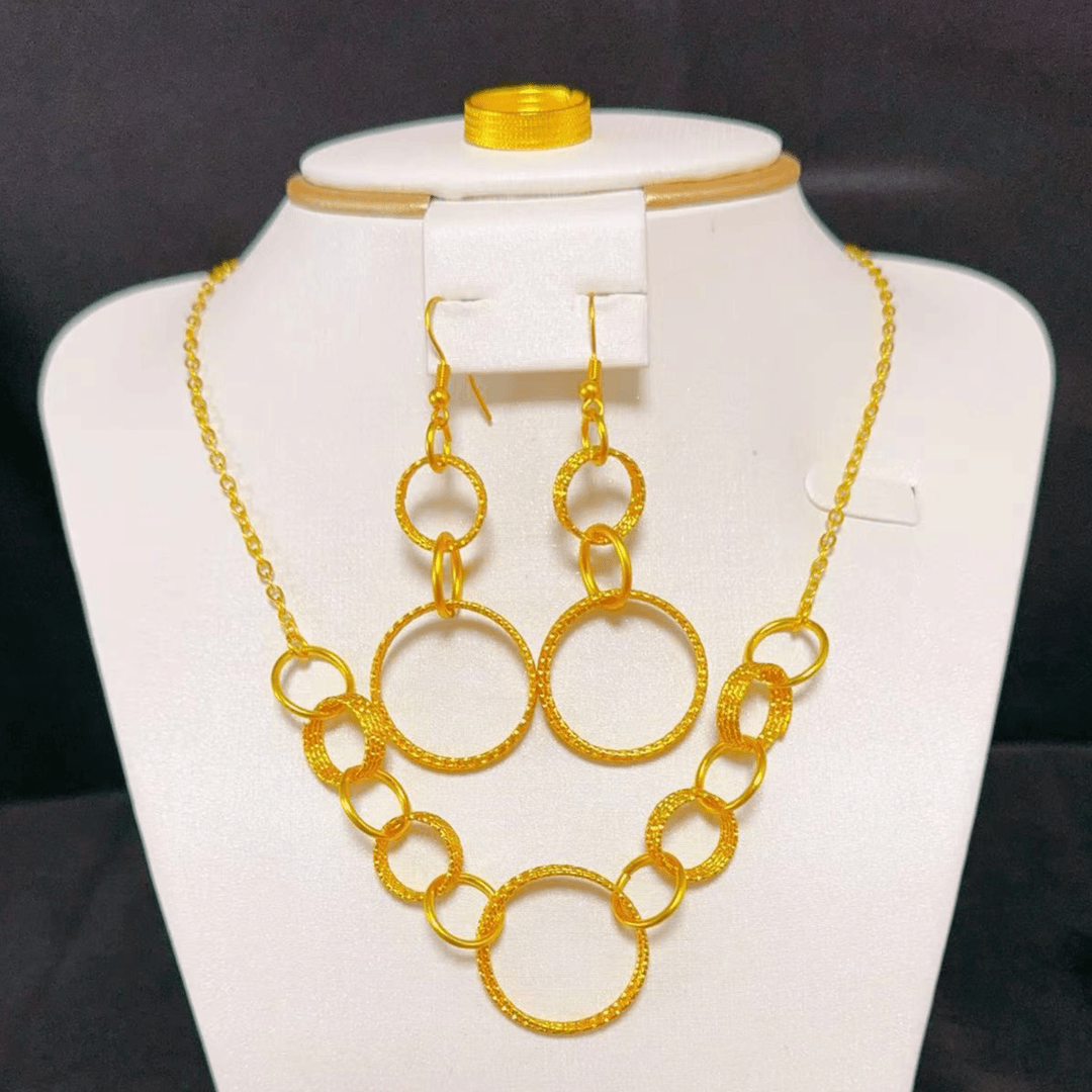 铜合金吊坠 铜合金 哈尼克孜173号耳环项链戒指简约时尚nipal