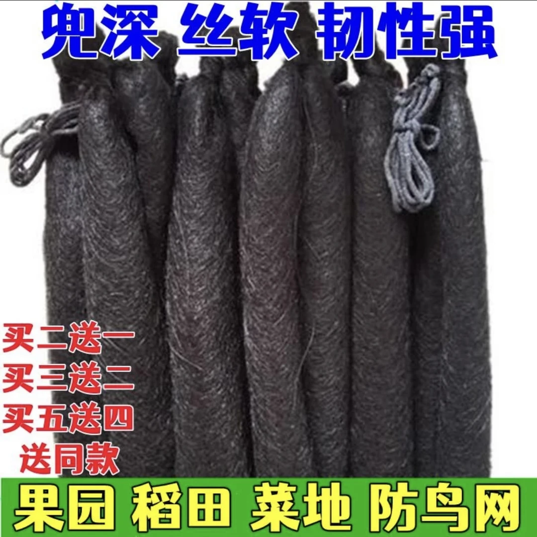 防鸟网黑色单丝尼龙麻雀画眉鸽子喜鹊户外斑鸠果园防护网养殖网