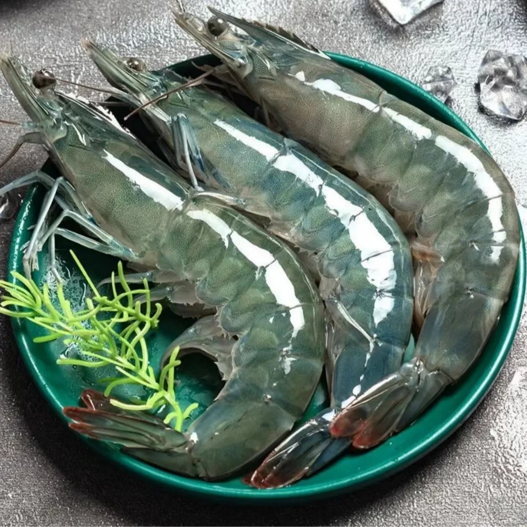 新鲜活虾速冻超大号海虾3040盐冻虾对虾海水大虾 净重3.3斤/盒