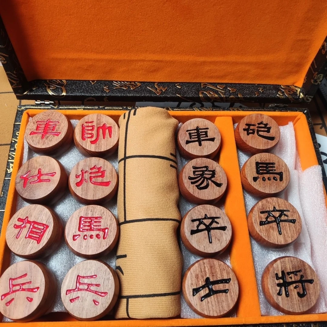 缅甸花梨将军体礼盒皮革布套套装儿童成人礼品