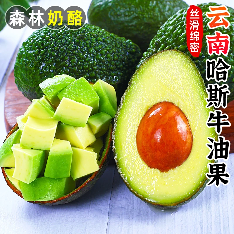 【丝滑绵密】云南哈斯牛油果6个单果100-130g鳄梨宝宝辅食鲜果奶昔
