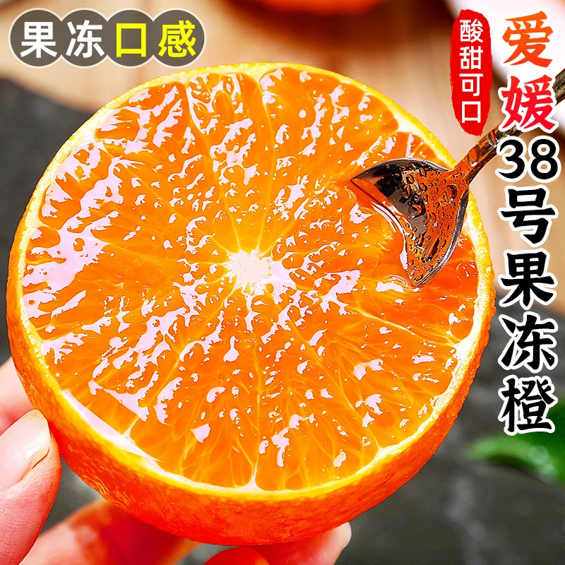 爱媛38号果冻橙新鲜橙子带箱5斤水果应当季整箱桔子四川柑橘