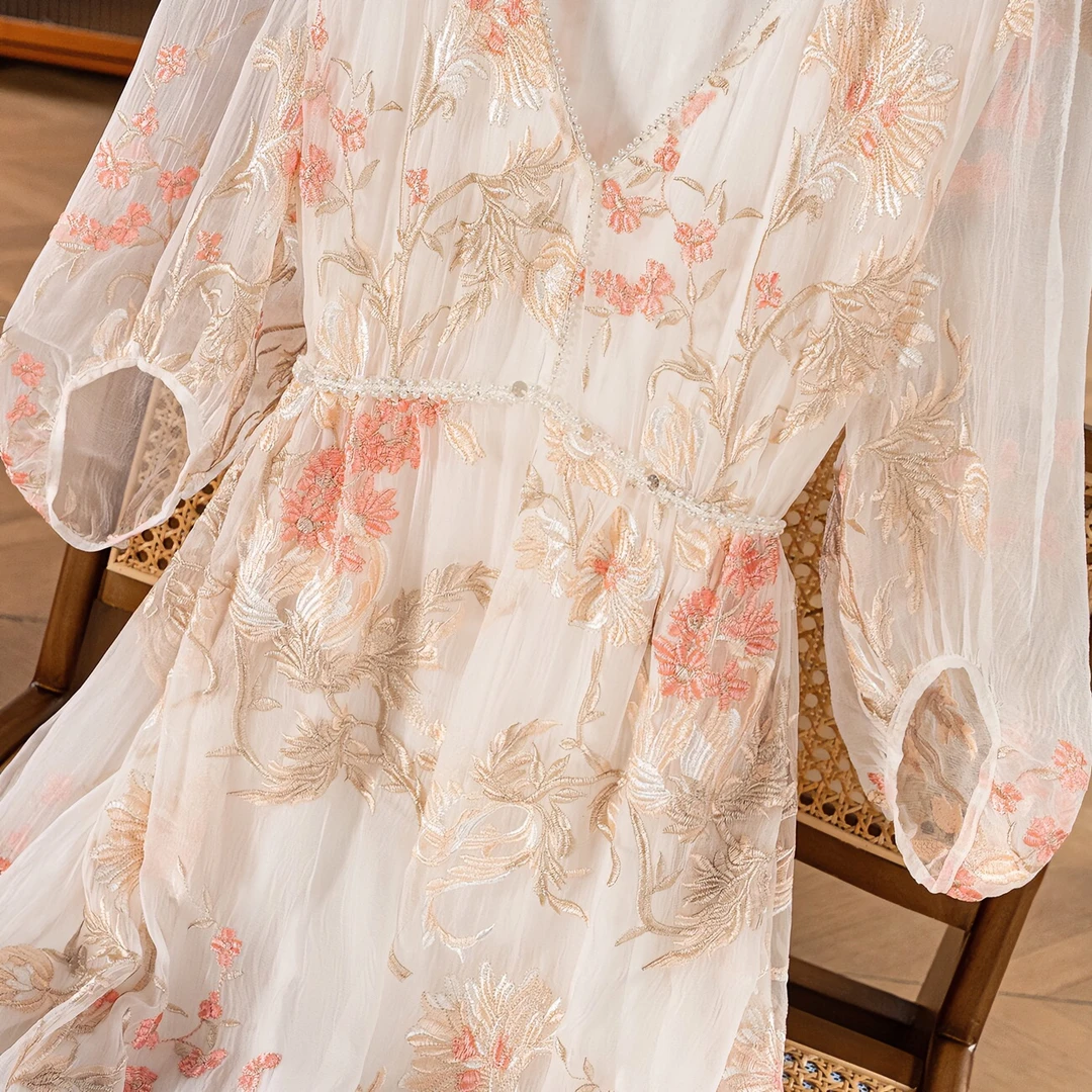 ZHUOXI/着西【2024-着西原创】重磅100桑蚕丝连衣裙 2Q660160