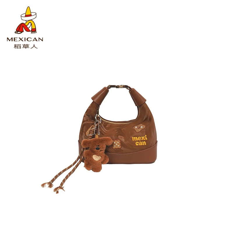 稻草人2024新款锁扣饭盒时尚百搭包包可爱精致斜挎包女