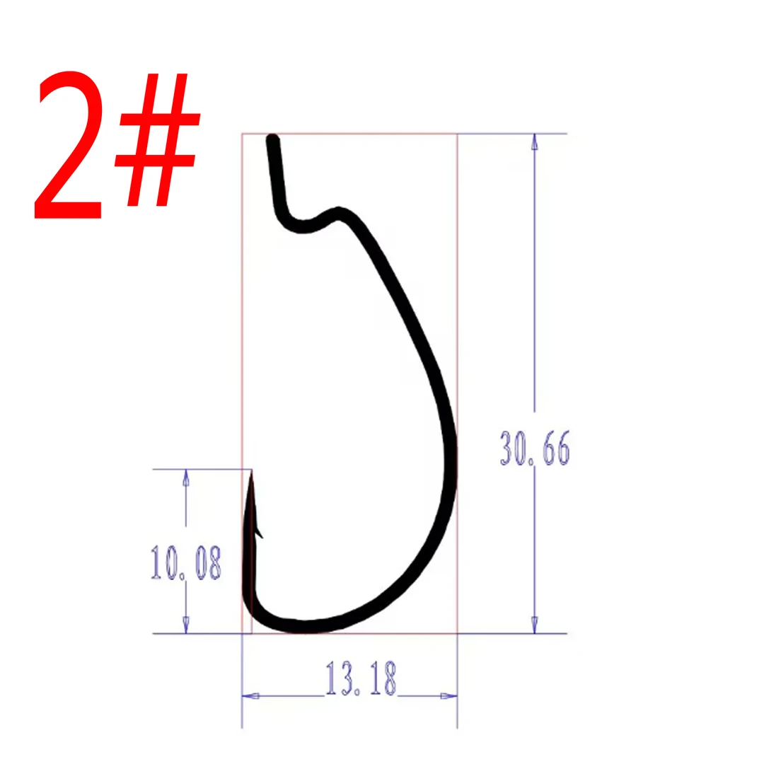 厚大溪超滑涂层曲柄钩防挂锋利软饵钩