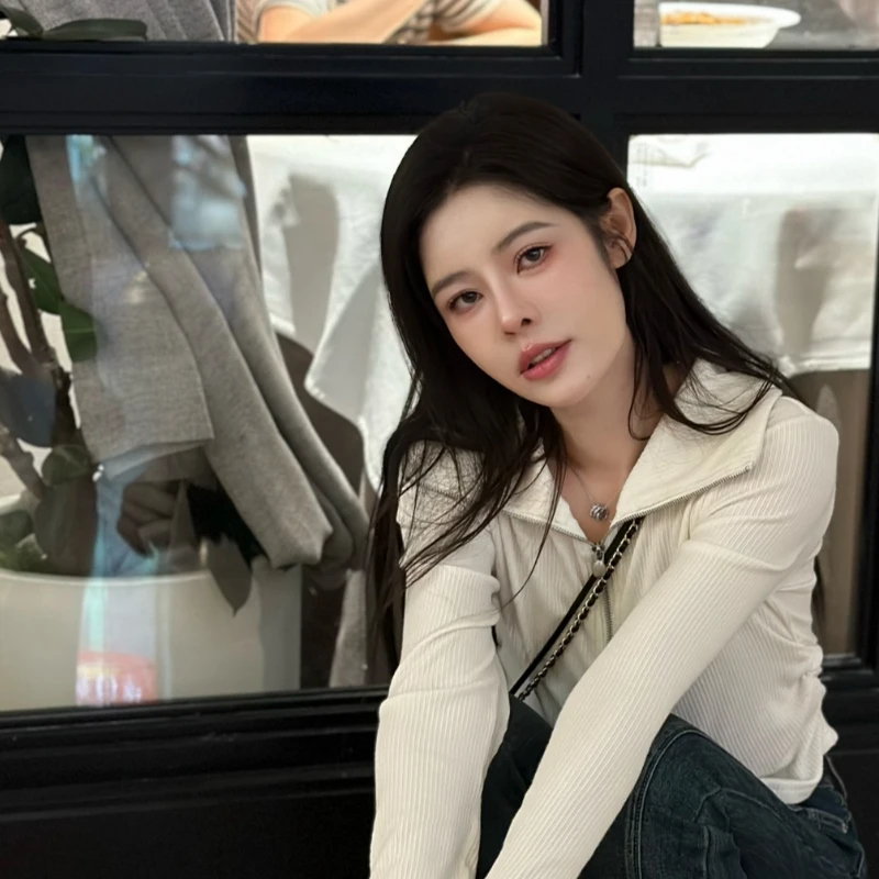 宿慕女士大翻领上衣8-7秋季新款爆款休闲小个子套头衫女19817