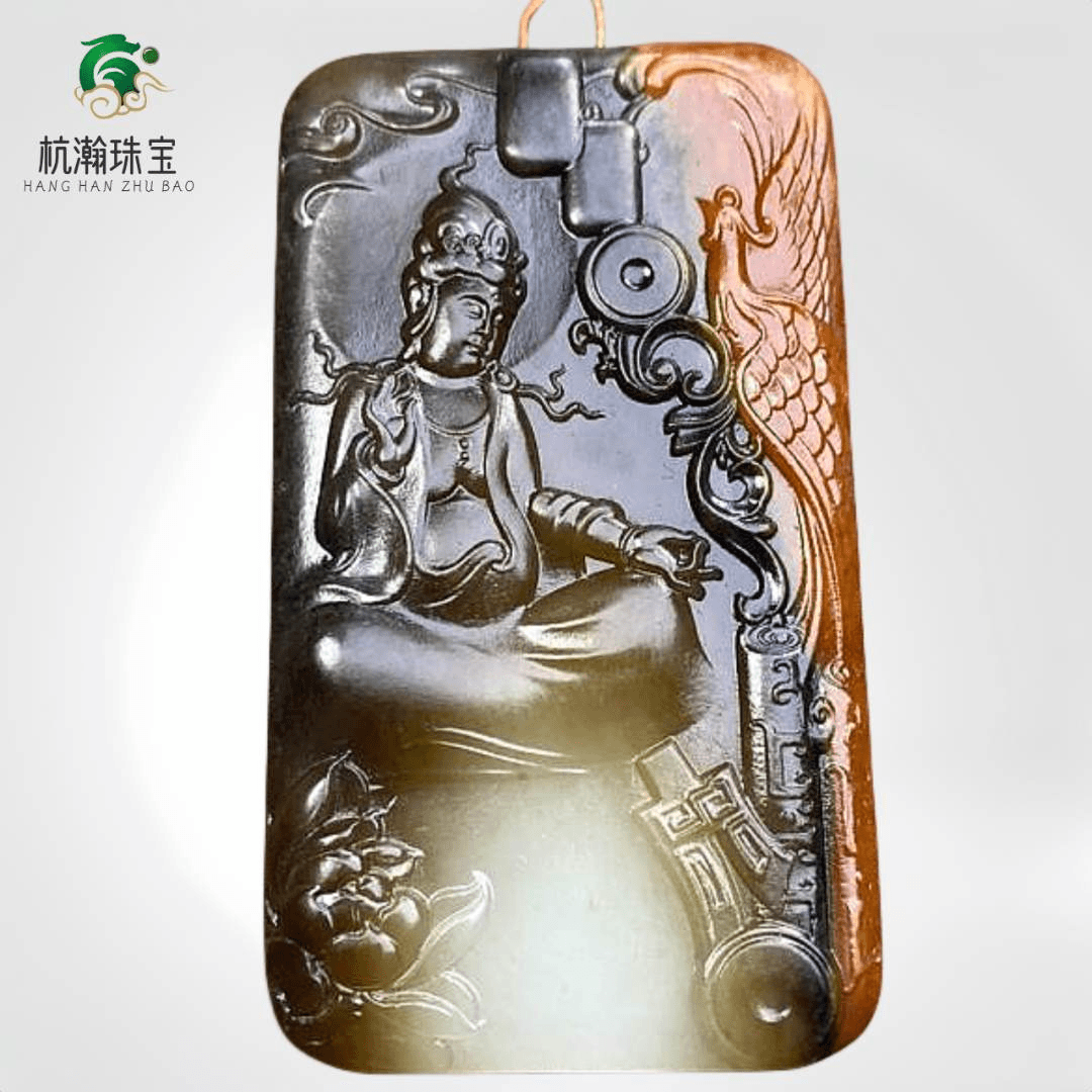 天然和田玉观音菩萨龙凤吊坠挂件羊脂玉玉石正品保真新疆玉器真品