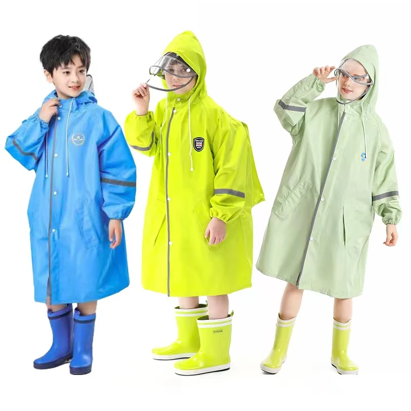 2023新款轻薄速干儿童雨衣透气防暴雨雨披男孩女孩学生中大童防水